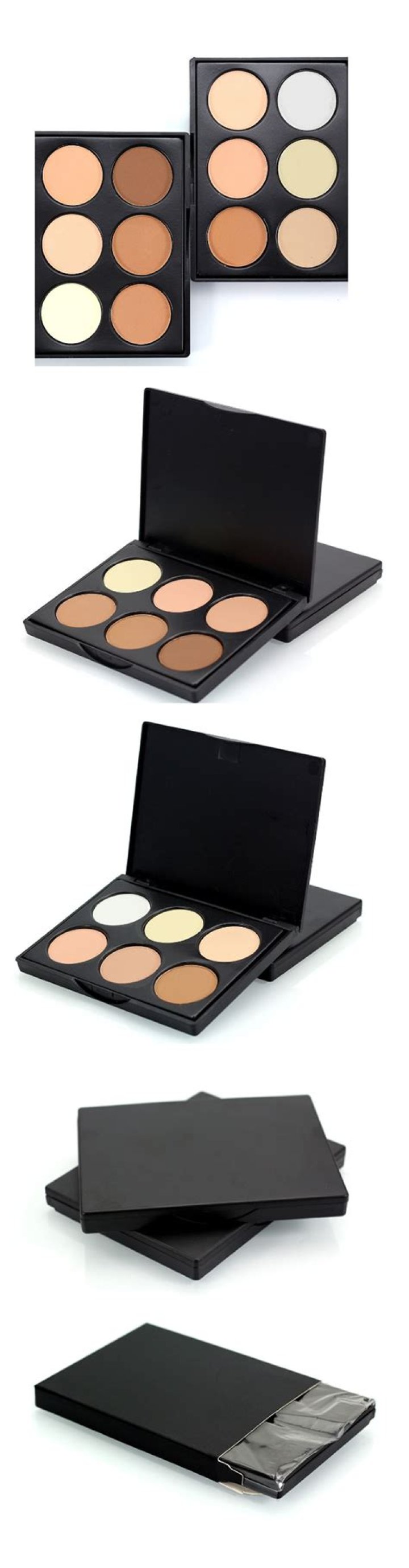 6 Colors Highlight Contour Palette Light To Medium 3D Contouring Makeup