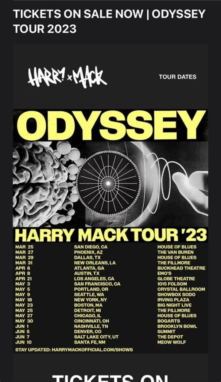 Harry Mack tour dates 2022 2023. Harry Mack tickets and concerts