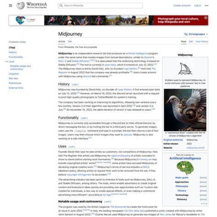 Midjourney Wikipedia